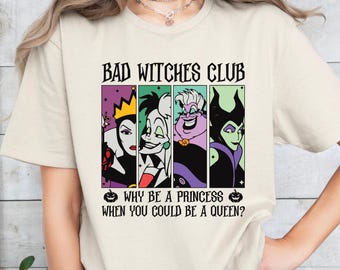 Bad Witch Disney Halloween Shirt, Disneyland Villains Shirt, Evil Queen Shirt, Disney Funny Villain Sweatshirt, Disney Evil Friends Shirt