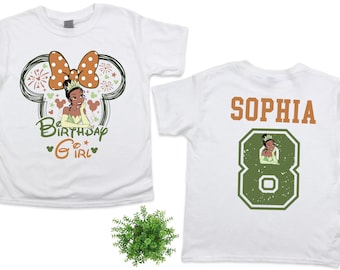 Disney Princess Tiana Birthday Shirt, Disney Birthday Girl Shirt,Princess Girl Shirt,Minnie Tee,Disney Minnie Mouse Tee,Disney Birthday Tees