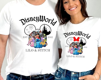 Disneyworld Lilo & Stitch Couple Shirt, Mickey Ears
