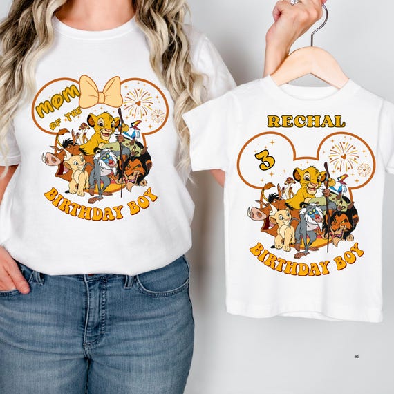 Custom Disneyland  Birthday Shirt, Disney Simba and Family Birthday Shirt, Disney Birthday Group Gift Tee, Disney Lion King Matching Shirt,