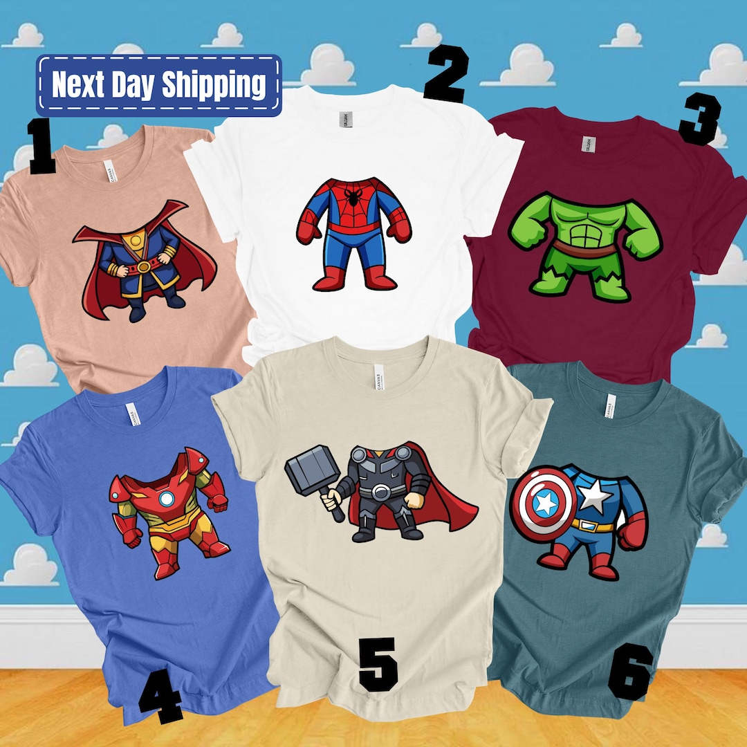 Superhero T-shirts, Superheroes T-shirt, Superheroes Matching T-shirt ...