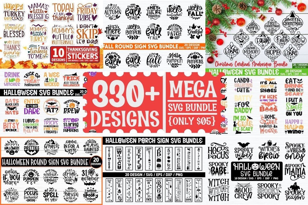 300+ Mega SVG Bundle - Etsy
