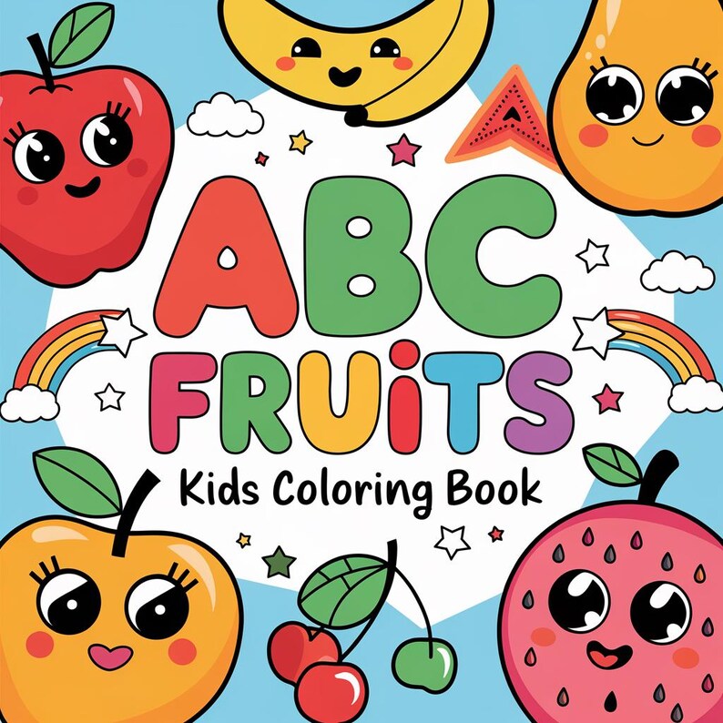 ABC Fruits Coloring Pages | A-Z Digital Download | Preschool ...