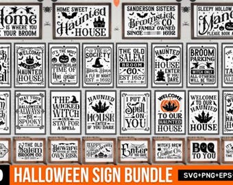 Bundel SVG Halloween-borden maken | Griezelig Halloween-decor