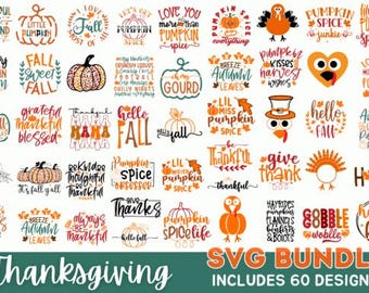 Enorme Thanksgiving-SVG-bundel