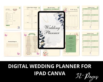 Digitale bruiloftplanner voor iPad | Afdrukbaar en digitaal