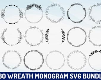 SVG-bundel krans | Bloemen en decoratieve kransontwerpen