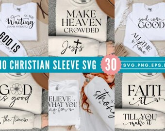 Faith Over Fear Sleeve SVG-bundel | Christelijk ontwerp | Religieus citaat svg