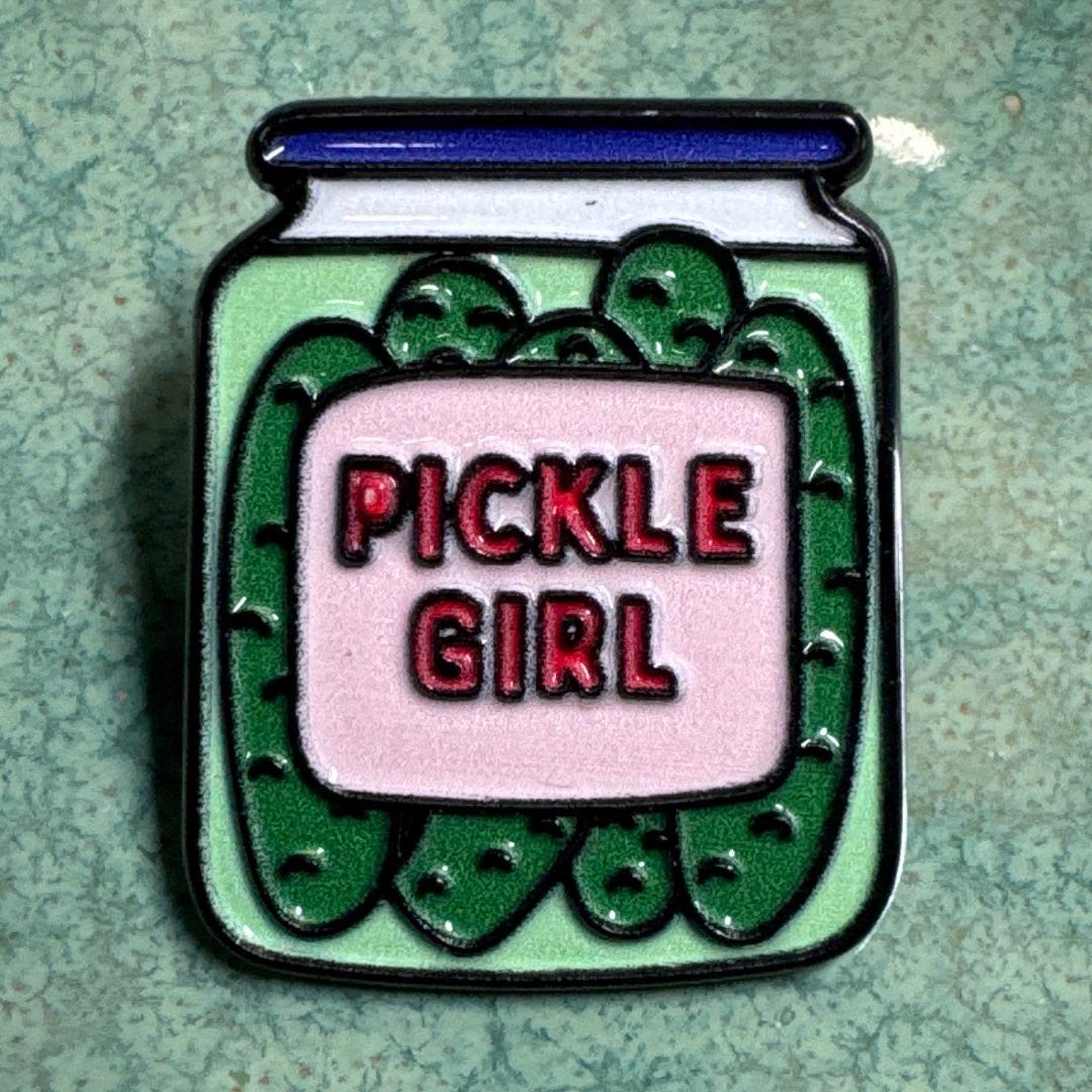 Pickle Girl Jar Enamel Pin - Etsy