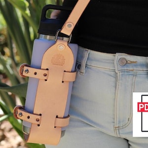 No-Stitch Bottle Sling (Digital Download Pattern) DIY Printable Leather Craft Project Tutorial Instructions, Beginner Leathercraft Gift Idea