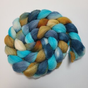 Hand Dyed Merino Wool Tussah Silk Top Roving 80/20 for Spinning and Felting Top Gun FREE SHIPPING image 2