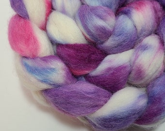 Hand Dyed Baby Alpaca Merino Wool Silk Top Roving 50/33/16 for Spinning and Felting Labyrinth FREE SHIPPING