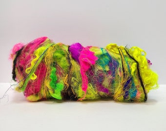 Textured Drum Carded Batt for Spinning and Felting- 1980s