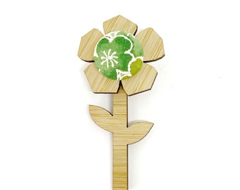 Kimono Flower Brooch