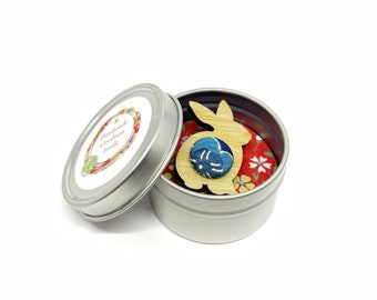 Easter Bunny Brooch with Gift Tin