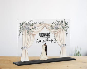 Personalized Plaques | Custom Bride & Groom, Characters | Flowers and Unique Designs