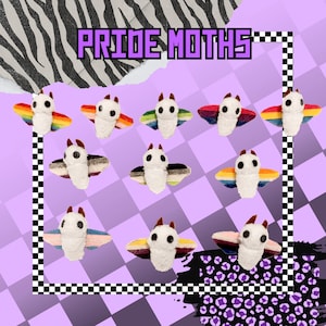 Pin de polilla del orgullo / LGBTQ+ / queer / hecho a mano.