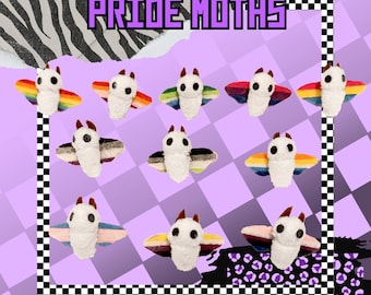 Pin de polilla del orgullo / LGBTQ+ / queer / hecho a mano.