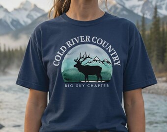 Cold River Country Hemd | Ranch Kern Grafik T-Shirt | Big Sky Wild mustang Komfort Farben