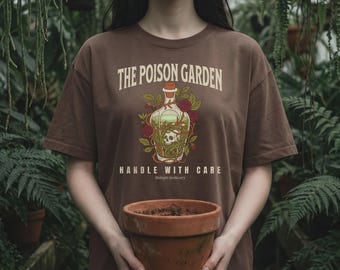 EDGY BOTANISCHES T-SHIRT | Vintage Poison Garden Hemd | Cottagegoth Ästhetische Kleidung | Dark Academia T-Shirt | Gärtner Geschenk
