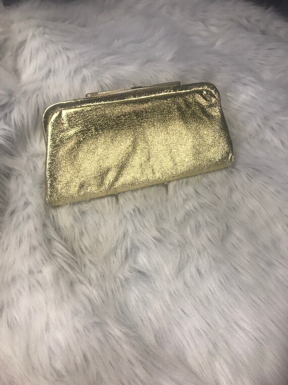 gold evening clutch
