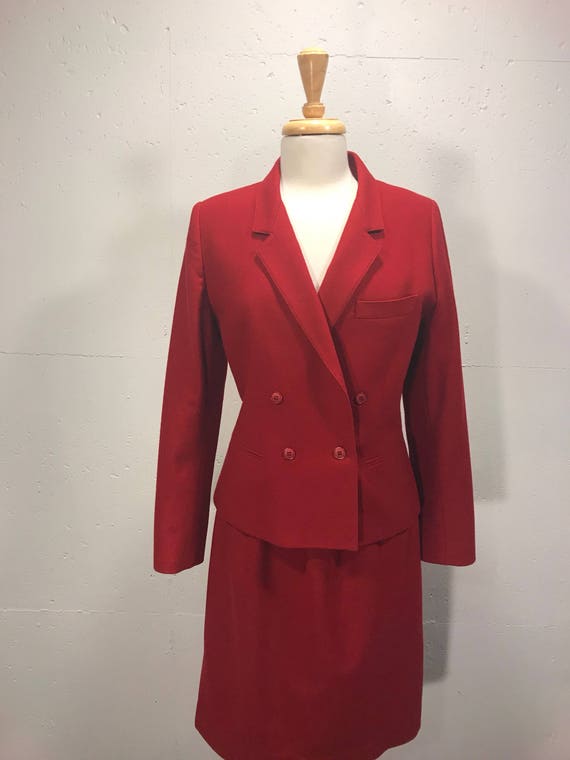 80s Louis Snyder for Dani Max ivory suite wedding two piece suite fitted cream suite winter white jacket embroidered lapel and cuff