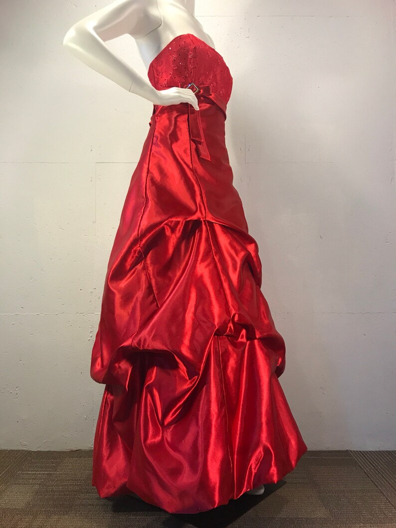 80s Jessica Mc Clintock for Gunne Sax Scarlet Red Gown Red Prom Dress ...