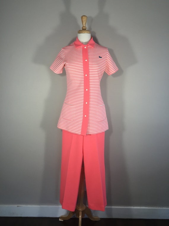 70s Chemise Lacoste Pantsuit I Zod Pink  Pantsuit… - image 2