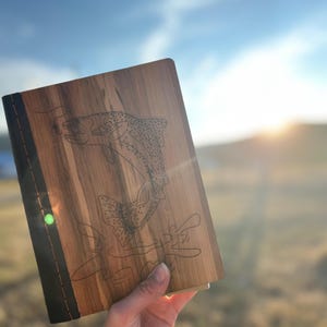 Walnut Hardwood 6 ring Notebook Journals