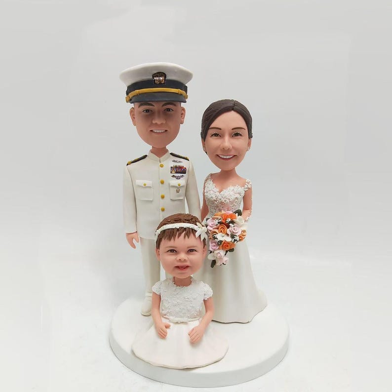Custom Wedding Bobblehead From Photo, Personalized Bride Groom Cake ...