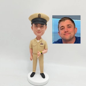 Custom Naval Officer Bobblehead, Custom Soldier Bobblehead, Custom Military Man Bobbleheads, Commander Bobblehead,Senior Official Bobblehead