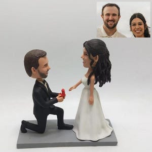 Figurines d'anniversaire personnalisées pour couple de mariés, figurines décoratives pour maris