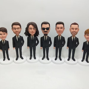 Custom Groomsmen Gift set of 1-20 Groomsman bobble head Best man gifts Best men bobbleheads Groomsmen bobble head Groomsmen bobbleheads