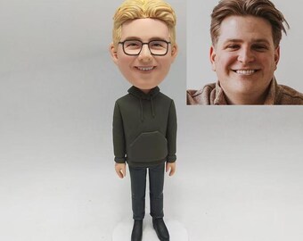 Personalized Office Leader Figurine, Custom Photo Statue, Manager Souvenir Decoration