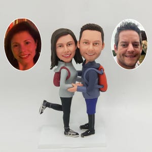 personalized couple bobbleheads,custom anniversary gifts,personalized figurines, fully custom from photos, wedding gift for couple unique