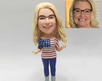 Custom Women Figurines, Moveable Photo-Based Figures for Birthday or Anniversary