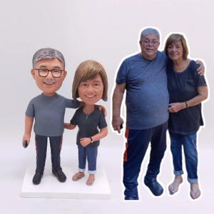 Party Couple Bobblehead - Social Celebration Figurine Set