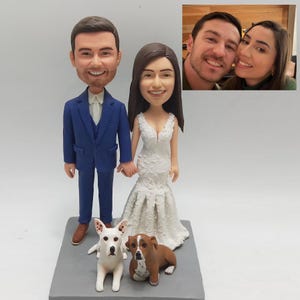 Décorations de gâteau de mariage personnalisées et figurines d'anniversaire de couple personnalisées pour les parents