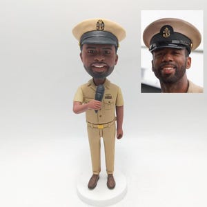 Custom Naval Officer Bobblehead, Commander Bobblehead,Custom Soldier Bobblehead, Custom Military Man Bobbleheads, Senior Official Bobblehead