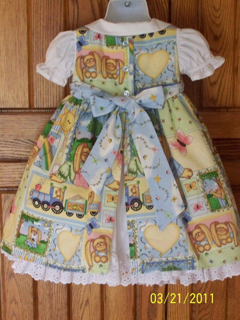 Infants Bunnies jumper/pinafore dress image 2