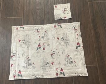 Snowman Christmas Placemat: Winter Table Decor