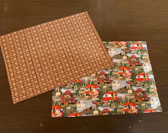 Camping time placemats, summer placemats, Mesa Az placemats, trailer placemats