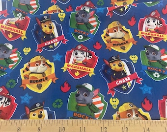 Paw Patrol Children's Cotton Fabric, Quilting Sewing Crafting (45" Wide)