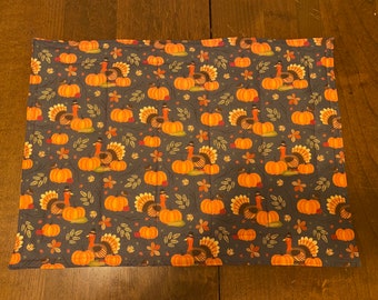 Turkey time Thanksgiving placemats.