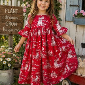 Christmas Toile Dress
