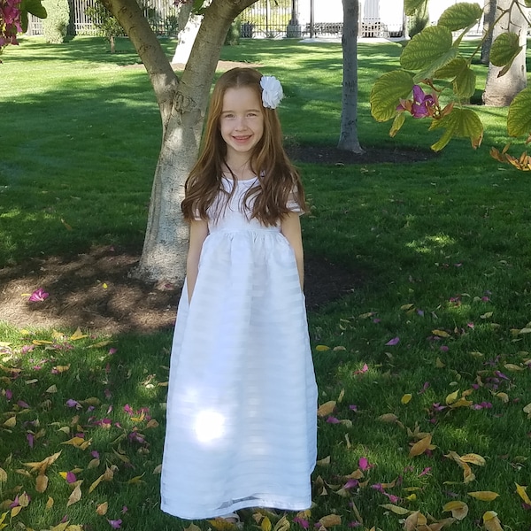 Girls LDS baptism dress,confirmation dress,flower girl dress