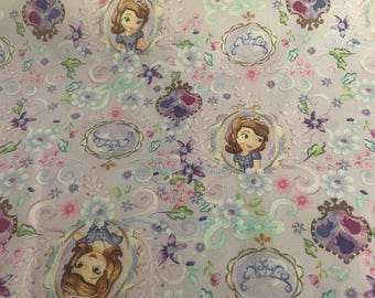 Princess Sofia in frames, Disney fabric, children’s fabric.