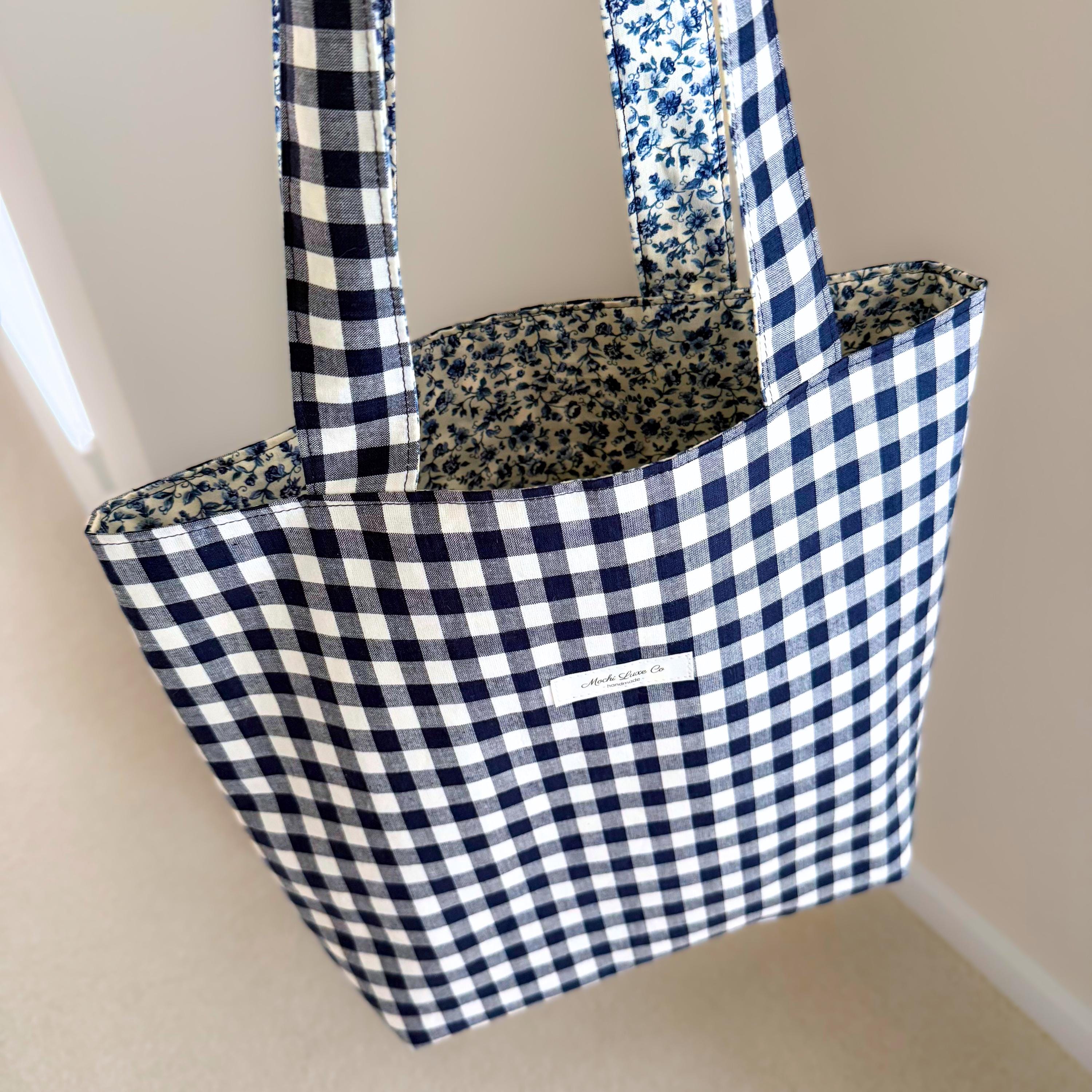 Gingham Tote Bag - Etsy Gingham Tote Bag - Etsy