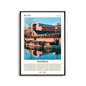 Frederick Maryland kunst aan de muur, historisch centrum landschap print, Frederick poster, schilderachtige Catoctin Valley fotografie, Mid-Atlantische decor