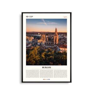 Burgos Spanien Wandkunst, Historische Kathedrale Stadt Poster, Burgos Poster, Malerische Kastilien und León Fotografie, Nordspanien Dekor
